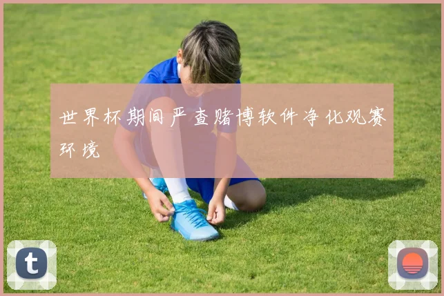 世界杯期间严查赌博软件净化观赛环境