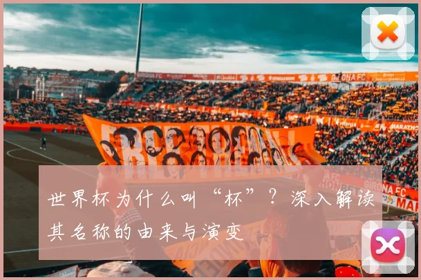 世界杯为什么叫“杯”？深入解读其名称的由来与演变
