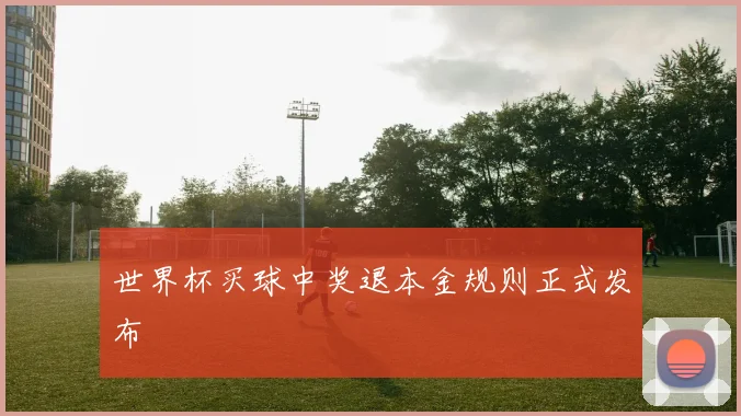 世界杯买球中奖退本金规则正式发布