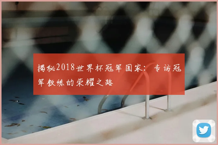 揭秘2018世界杯冠军国家：专访冠军教练的荣耀之路