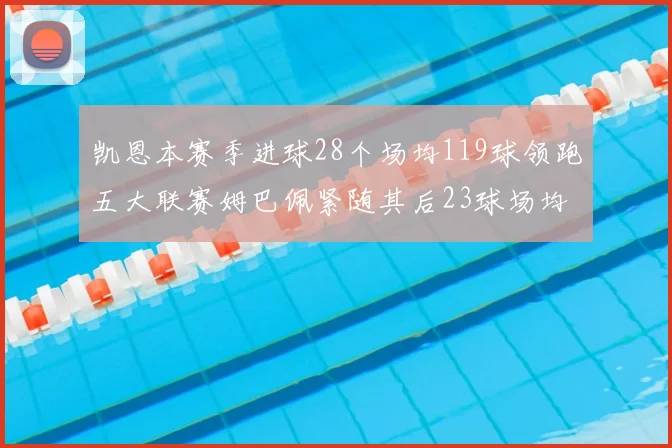 凯恩本赛季进球28个场均119球领跑五大联赛姆巴佩紧随其后23球场均115球