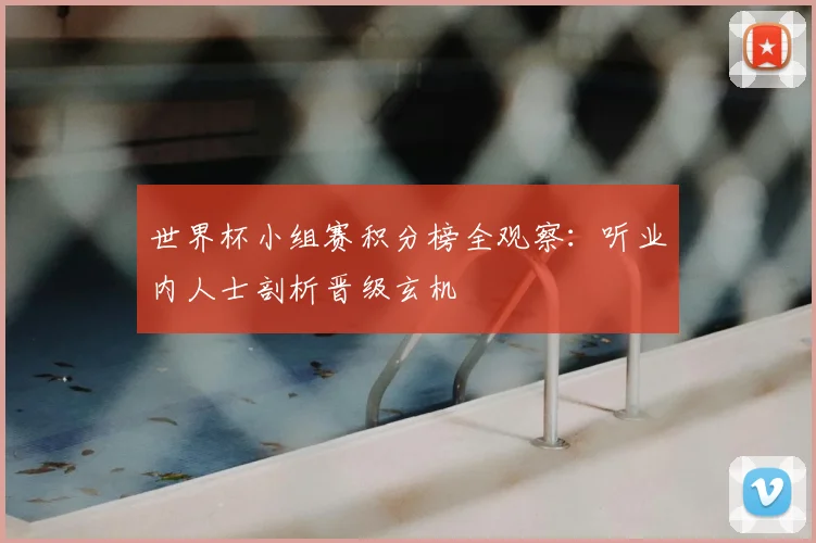 世界杯小组赛积分榜全观察：听业内人士剖析晋级玄机